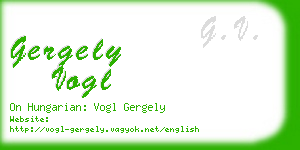 gergely vogl business card